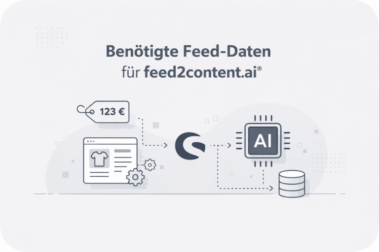 Benötigte Feed Daten für Feed2Content.ai