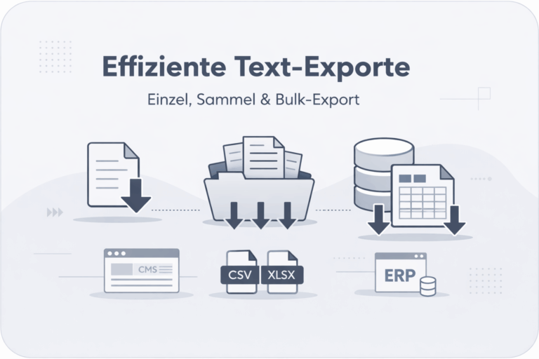 Handbuch: Texte exportieren