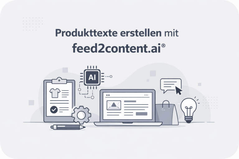 Produkttexte erstellen mit Feed2content.ai